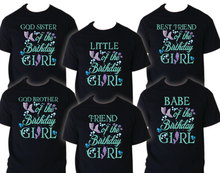 Load image into Gallery viewer, Mermaid Family Matching Birthday Party T-shirts Shirt Celebration Reunion Kids 3
