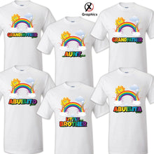 Load image into Gallery viewer, Rainbow Birthday T Shirt Birthday Matching T-shirts Party Family Kid Reunion