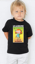 Load image into Gallery viewer, La Llorona Loteria Mexican Bingo Short Sleeve V-Neck Shirt Women's Crying Girl