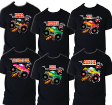 Load image into Gallery viewer, Monster TrucK Family T-shirt Birthday Matching Party Celebration Reunion Jam