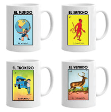 Load image into Gallery viewer, Loteria Mexican Bingo Mug Mexican Mug Gift Celebration Lottery Game Funny Mug MEX Mug Hispanic Mug Coffee drink mug