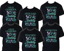 Load image into Gallery viewer, Mermaid Family Matching Birthday Party T-shirts Shirt Celebration Reunion Kids 3