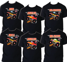 Load image into Gallery viewer, Monster TrucK Family T-shirt Birthday Matching Party Celebration Reunion Jam
