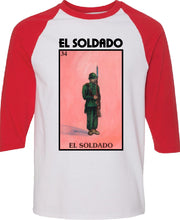 Load image into Gallery viewer, El Soldado Loteria T-Shirt/Hoodie/Raglan Mexican Bingo Short Sleeve Gift, Celebration Lottery
