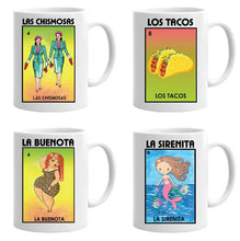 Load image into Gallery viewer, Loteria Mexican Bingo Mug Mexican Mug Gift Celebration Lottery Game Funny Mug MEX Mug Hispanic Mug Coffee drink mug