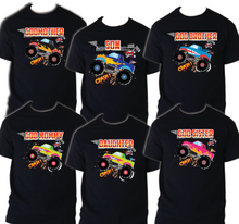 Load image into Gallery viewer, Monster TrucK Family T-shirt Birthday Matching Party Celebration Reunion Jam