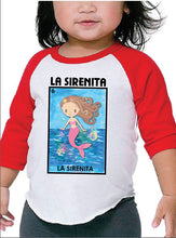 Load image into Gallery viewer, La Sirenita Loteria Mexican Bingo Short Sleeve T-Shirt / Raglan
