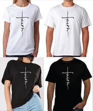 Load image into Gallery viewer, Faith T-shirt, Jesus, Christian Shirt, Faith Shirt, Vertical Cross, Cross, Faith