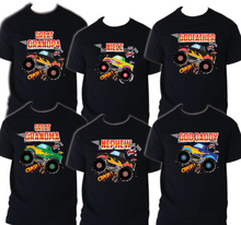 Load image into Gallery viewer, Monster TrucK Family T-shirt Birthday Matching Party Celebration Reunion Jam