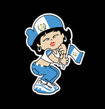 Load image into Gallery viewer, Guatemala Lady Decal chapina flag Decal guatemalan Girl Vinyl Sticker guatemalte