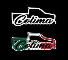 Load image into Gallery viewer, Colima Decal Troka Silhouette COL letters Decal Car Window Laptop Map Vinyl Sticker Mexico Mexican Logo Decal Mx Estado Mex Flag sticker