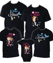 Load image into Gallery viewer, Mermaid Family Matching Birthday Party T-shirts Shirt Celebration Reunion Kids 2