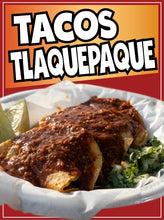 Load image into Gallery viewer, Tacos Tlaquepaque Window Sticker Mexican Food Truck Concession Vinyl Restaurant