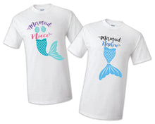 Load image into Gallery viewer, Birthday Mermaid Family Shirts- Merdad Mermom Mermaid Sister, Mermaid Brother