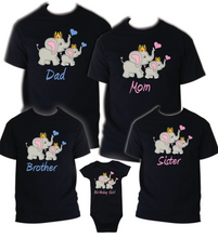 Load image into Gallery viewer, Elephant Birthday Matching T-shirt Party Family Kid Reunion Celebration Tee Shirt