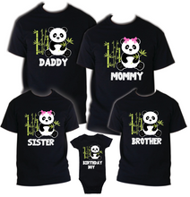 Load image into Gallery viewer, Family Matching Panda Birthday Party T-shirts Shirt Celebration Reunion Kids Boy