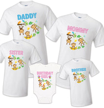 Load image into Gallery viewer, Monkey Birthday T Shirt Family matching celebration reunion party tee Gorilla