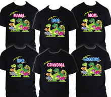 Load image into Gallery viewer, Dinosaur t shirt Birthday Matching Party Family Kid Tshirt Mom, dad, sister 2