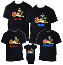Load image into Gallery viewer, Pirate T shirt Captain Sailing tee Family Birthday Matching Party Celebration