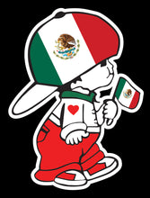 Load image into Gallery viewer, Mexican Boy Decal Car Window Vinyl Sticker Mexico flag with boy Sticker Monito Mexicano decal
