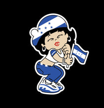 Load image into Gallery viewer, Honduras Lady Decal flag Decal Honduran Girl Vinyl Sticker Catracha Hondureña