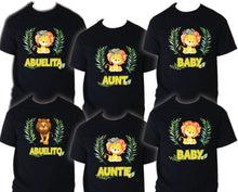 Load image into Gallery viewer, Lion Birthday T Shirt Family matching celebration reunion party tee kid Jungle