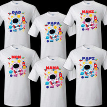 Load image into Gallery viewer, Astronaut Family Matching Birthday Party T-shirts Celebration Reunion Space moon