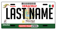 Load image into Gallery viewer, Veracruz Car Plate aluminum License Plate Mex VER Mexico State CUSTOMIZED Trokas Trokiando Estados de Mexico, Mexican State Car Plate