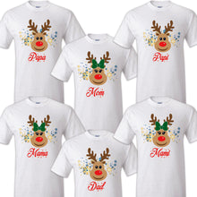Load image into Gallery viewer, Reindeer Shirts Matching Pajamas, Deer Matching Shirt, Matching Xmas, Reindeer Outfit, Christmas Matching Tees, Family Matching Reno Tee