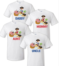 Load image into Gallery viewer, Pirate T shirt Captain Sailing tee Family Birthday Matching Party Celebration