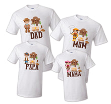 Load image into Gallery viewer, Wild West cowbow and Cowgirl Birthday Party T-shirts Shirt Celebration Western