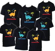 Load image into Gallery viewer, Dinosaur t shirt Birthday Matching Party Family Kid Tshirt Mom, dad, sister
