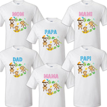 Load image into Gallery viewer, Monkey Birthday T Shirt Family matching celebration reunion party tee Gorilla