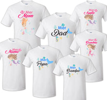 Load image into Gallery viewer, Mermaid Family Matching Birthday Party T-shirts Shirt Celebration Reunion Kids 2
