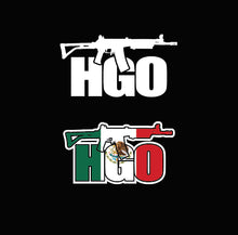 Load image into Gallery viewer, Hidalgo with gun AK 47 Decal Car Window Laptop Tamps Vinyl Sticker Mexico HGO