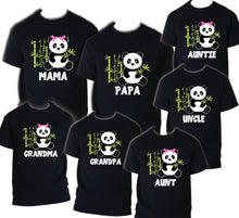 Load image into Gallery viewer, Family Matching Panda Birthday Party T-shirts Shirt Celebration Reunion Kids Boy