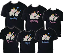 Load image into Gallery viewer, Elephant Birthday Matching T-shirt Party Family Kid Reunion Celebration Tee Shirt