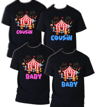 Load image into Gallery viewer, Circus Family Birthday Shirts, Birthday Boy Birthday Tee Shirt Carnival Bodysuit