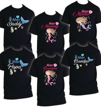 Load image into Gallery viewer, Mermaid Family Matching Birthday Party T-shirts Shirt Celebration Reunion Kids 2