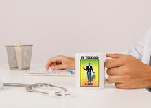 Load image into Gallery viewer, El Toxico La Toxica Mugs Loteria Mexican Bingo Couples Gift Celebration Lottery