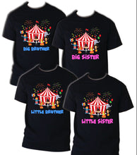 Load image into Gallery viewer, Circus Family Birthday Shirts, Birthday Boy Birthday Tee Shirt Carnival Bodysuit