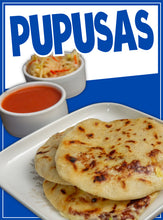 Load image into Gallery viewer, Pupusa sign Window Sticker Salvadorian Food Truck Concession Vinyl Restaurant