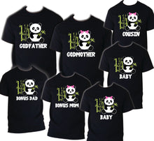 Load image into Gallery viewer, Family Matching Panda Birthday Party T-shirts Shirt Celebration Reunion Kids Boy
