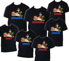 Load image into Gallery viewer, Pirate T shirt Captain Sailing tee Family Birthday Matching Party Celebration