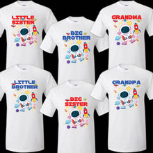 Load image into Gallery viewer, Astronaut Family Matching Birthday Party T-shirts Celebration Reunion Space moon