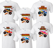 Load image into Gallery viewer, Monster TrucK Family T-shirt Birthday Matching Party Celebration Reunion Jam