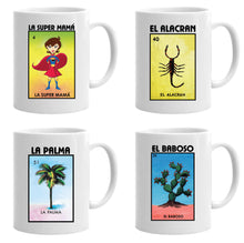 Load image into Gallery viewer, Loteria Mexican Bingo Mug Mexican Mug Gift Celebration Lottery Game Funny Mug MEX Mug Hispanic Mug Coffee drink mug
