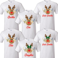 Load image into Gallery viewer, Reindeer Shirts Matching Pajamas, Deer Matching Shirt, Matching Xmas, Reindeer Outfit, Christmas Matching Tees, Family Matching Reno Tee