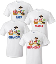 Load image into Gallery viewer, Pirate T shirt Captain Sailing tee Family Birthday Matching Party Celebration