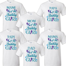 Load image into Gallery viewer, Mermaid Family Matching Birthday Party T-shirts Shirt Celebration Reunion Kids 3